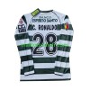 Maillot de Foot Sporting CP Cristiano Ronaldo 28 2001-2003 Domicile Retro Manches Longues Maillot de Foot Sporting CP Cristiano Ronaldo 28 2001-2003 Domicile Retro Manches Longues